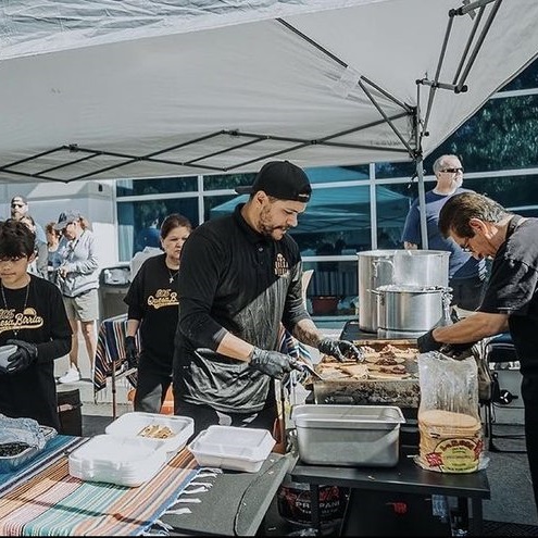 805 Quesa Birria Tacos' mobile catering service featuring a authentic mexican cuisine and professional staff.